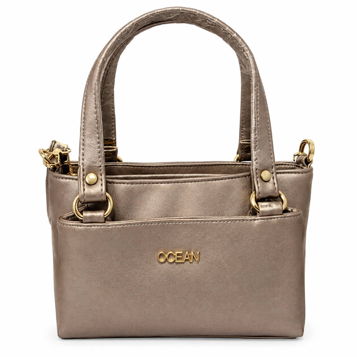 Ocean Women’s Handbag with 2 Zipper Compartments, Dual Carry Handles & Adjustable Shoulder Strap | 2 Spacious Sections | Elegant Casual Handbag for Women & Girls