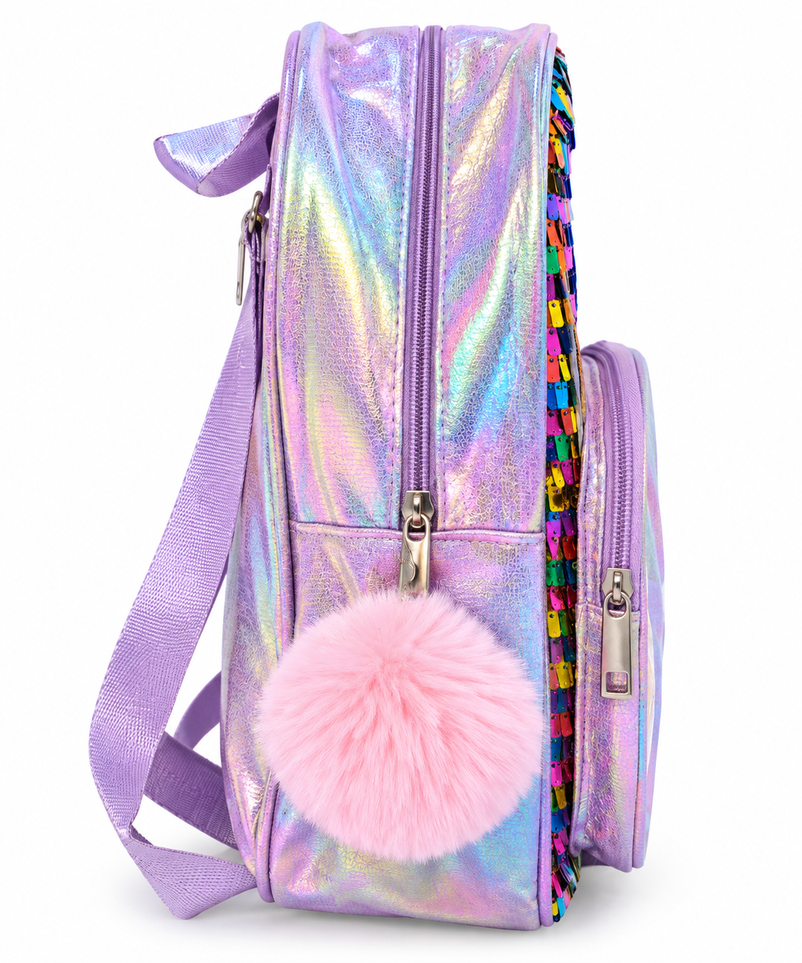 Kids Unicorn Backpack for Girls | 2 Zipper Spacious School Bag | Glitter Sequin Rainbow Unicorn Backpack&nbsp;