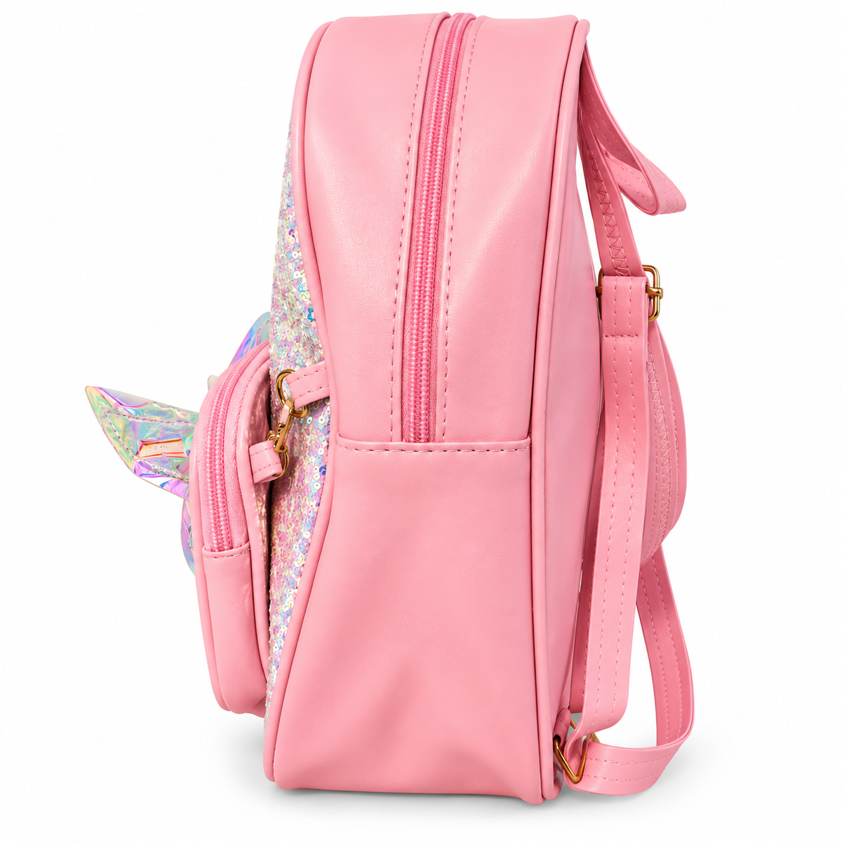Girls Kids Backpack with Glitter Sequin Bow Design | Cute Stylish School Bag | 2 Compartment Backpack
