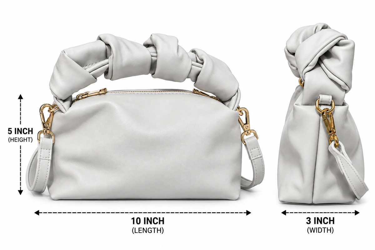 Elegant Ruched Handle Shoulder Bag with Adjustable Strap