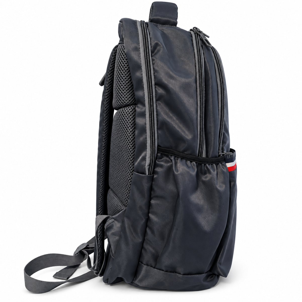 Tommy Hilfiger Backpack | 4 Zipper Spacious Backpack | Stylish Travel &amp; Casual Bag with 2 Side Bottle Pockets &amp; Rain Cover