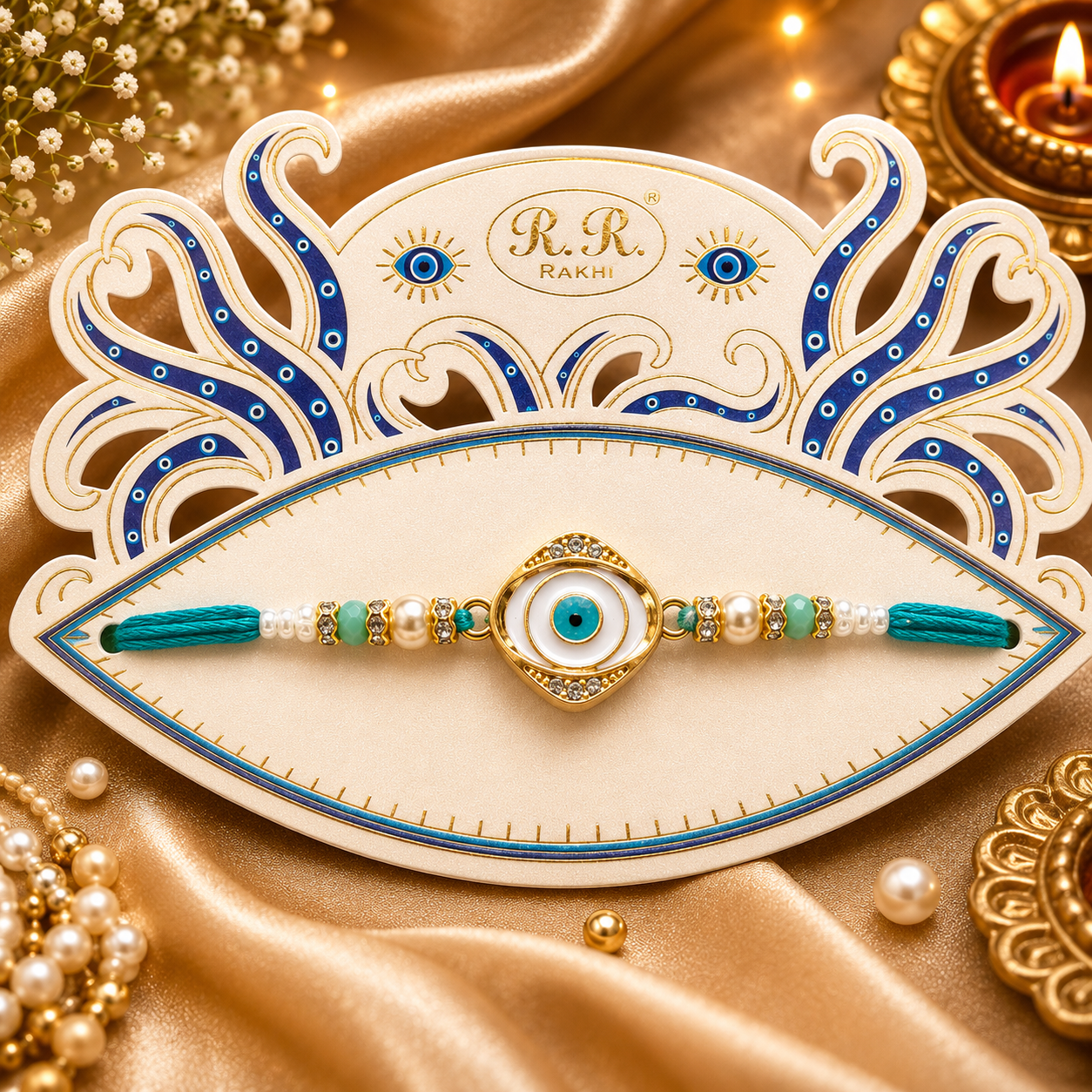 Luxury Evil Eye AD Rakhi – Premium Raksha Bandhan Special