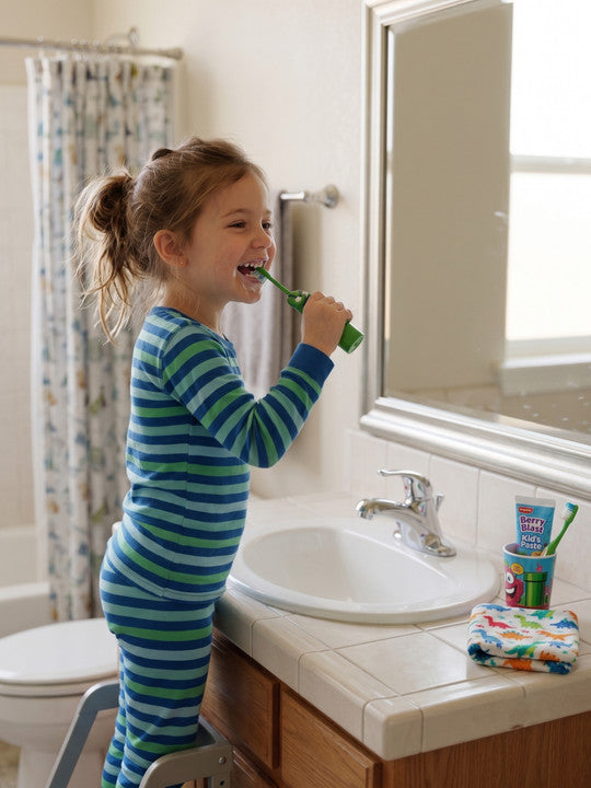 Kids Cartoon Character Toothbrush Collection – Mario, Luigi, Robot, Cat & Bear